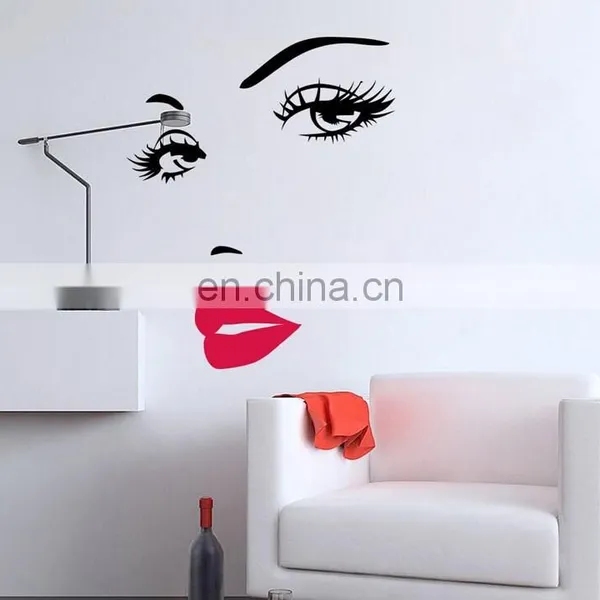 Hot Sale Beutiful Face PVC Wall/Window Sticker Home Decoration photo-2