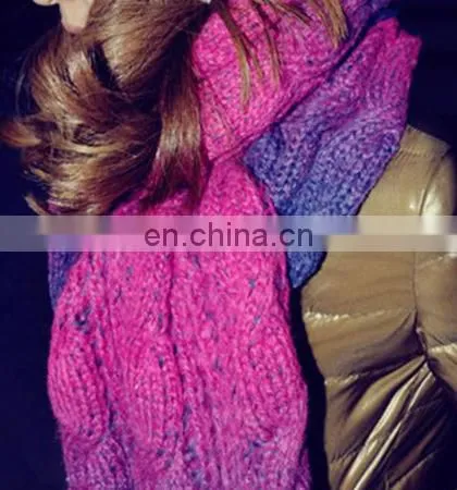 Woolen Knitting Colorful Long Scarf Trending Scarves Women Winter Popular Warmer Fashion Scarves photo-2