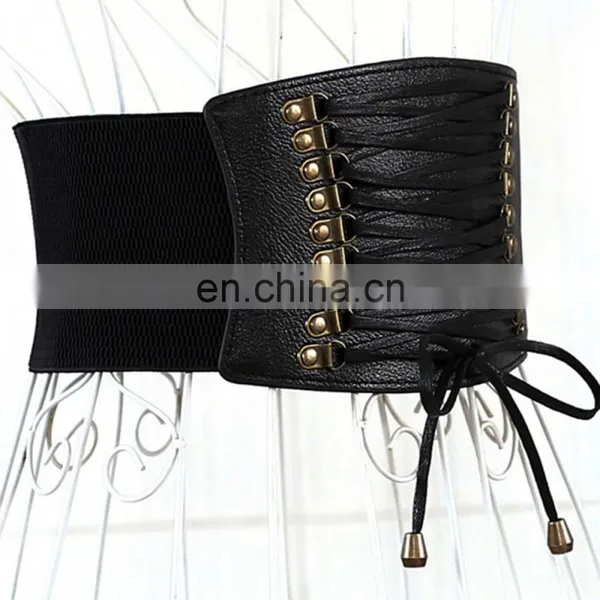Wholesale Newest Desgin Extra Wide Belt Waist Cincher Corset Belt With Rivet photo-2