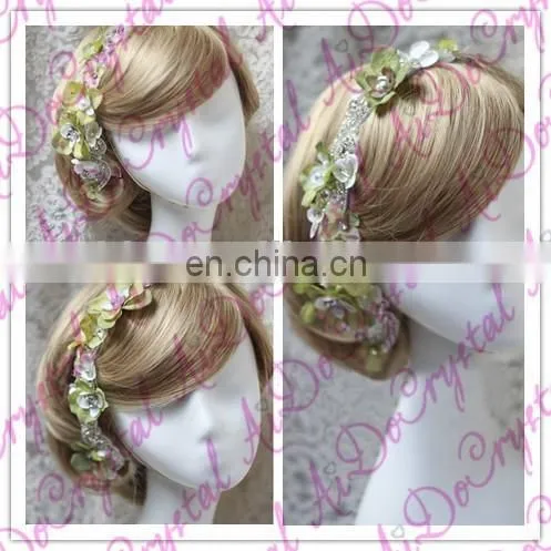 Aidocrystal Brital Wedding Party Hair Flower Accessories,rhinestone Bridal Headwear,wedding Headpiece photo-2