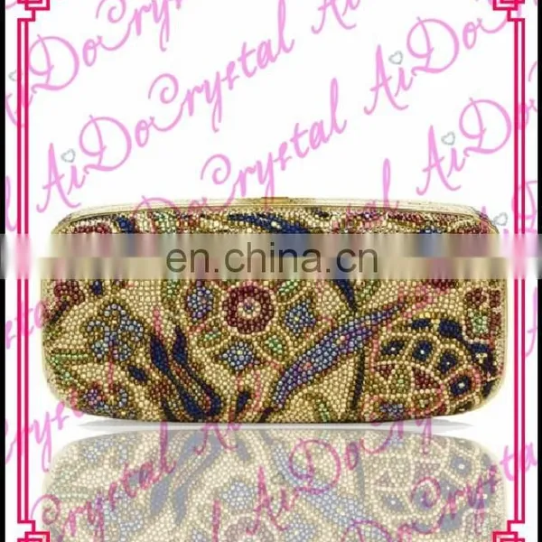 Aidocrystal Handmade Crystal Golden Victorian Shinny Detachable Chain Clutch/tote/ /purse/handbag for Wedding Bridal Girl