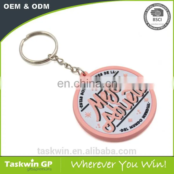 Custom 2D Logo Soft PVC&Rubber Keyring Made in China photo-3