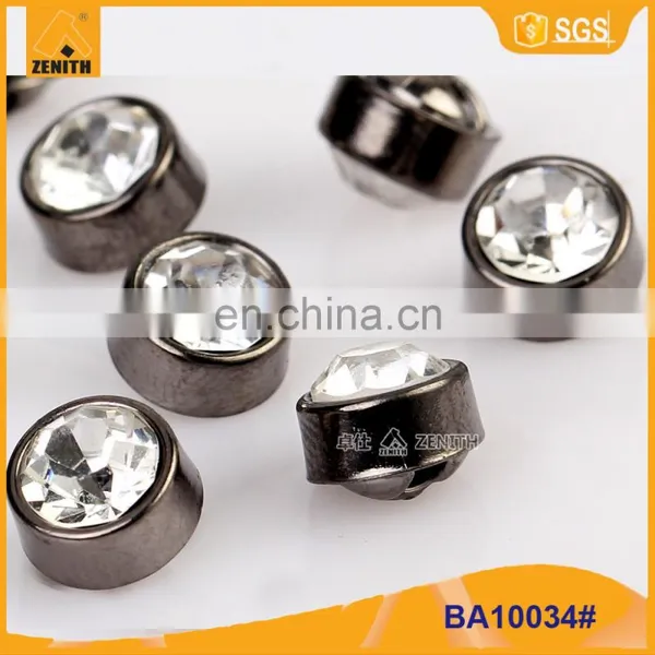 Plastic Round Rhinestone Shank Button BA60134 photo-3