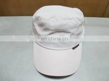Beige Color Army Cap in Polyester Fabric With Coolmax Linning