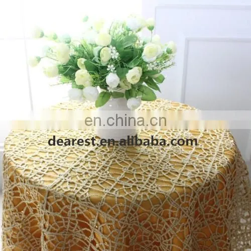 New Elegant Glitter Gold Table Cloth /wedding Table Cloth photo-2