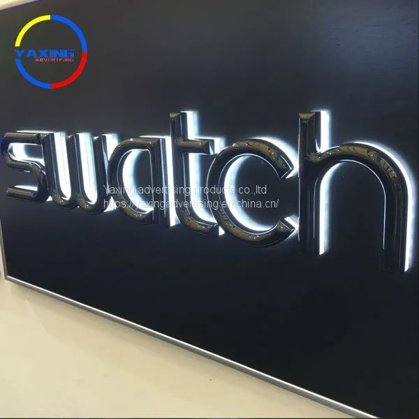 Waterproof Outdoor Sign Letter 3d Backlit Stainless Steel Backlit Letter Sign