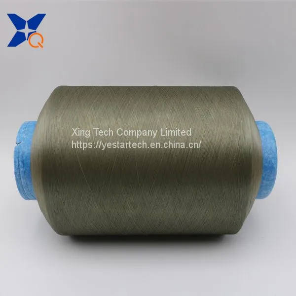 Copper Plated CuS Nylon 6 DTY Conductive Filaments 40D/12F Anti-Static Yarn for Anti Bacteria Textiles Fabrics-XT11854 photo-2