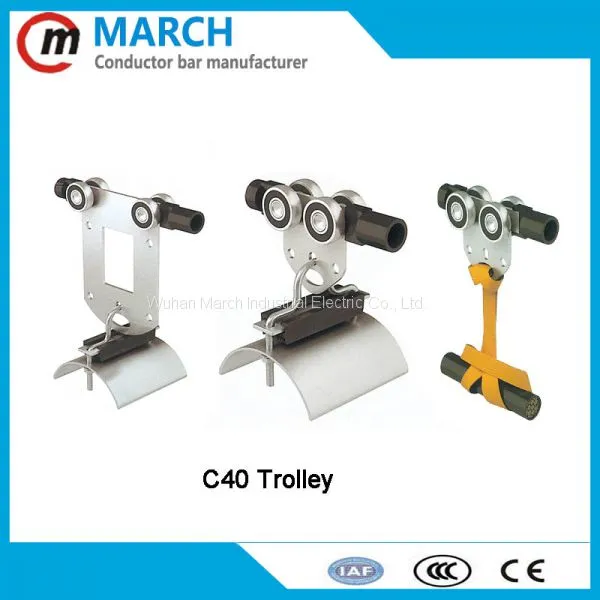 C40 Festoon C-track Cable Trolley Middle Trolley End Trolley Towing Trolley photo-2