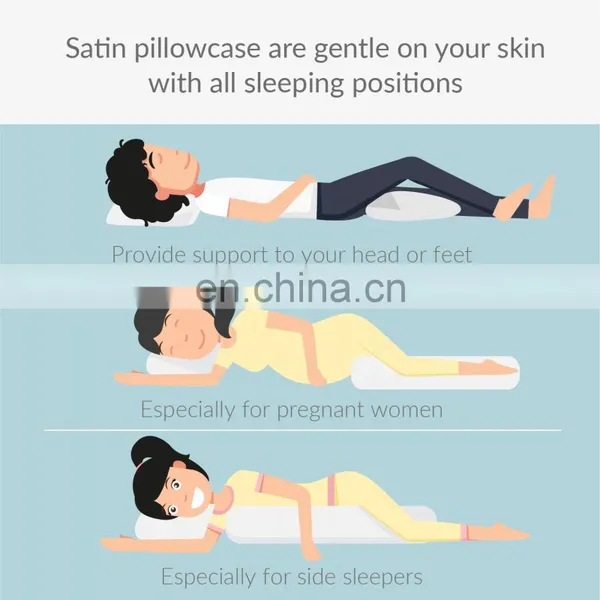 High Quality Sensitivities Cozy Soft Seamless Sleeping Silver Silk Hair Body Pillowcase For Women photo-3