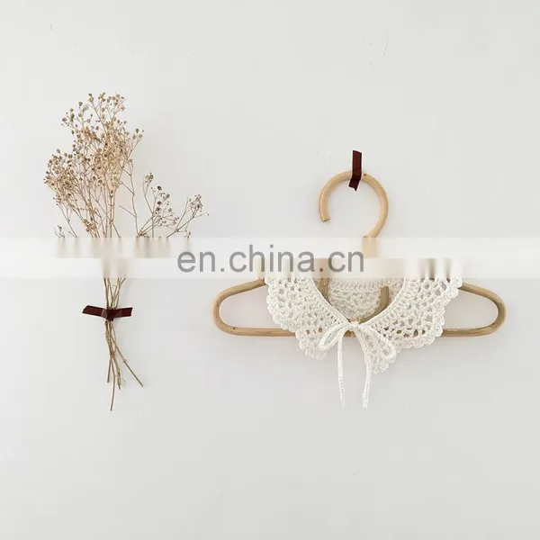 2020 Autumn New Ins Baby Girl Lotus Leaf Collar Wild Hand Hook Collar Baby Girl Cotton Hook Flower Collar Hollow photo-2