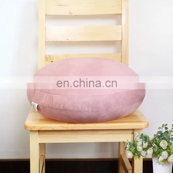 Super Soft Suede Floor Pillows 3 Denier Feather Like Polyester Filling Floor Cushion Seat Round Decorative Throw Pillow photo-5