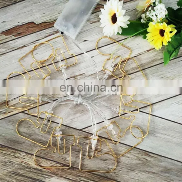 High Quality Battery Powered 10L Metal Socks Shaped Clips Fairy String Lights For Home Party Decoration photo-6