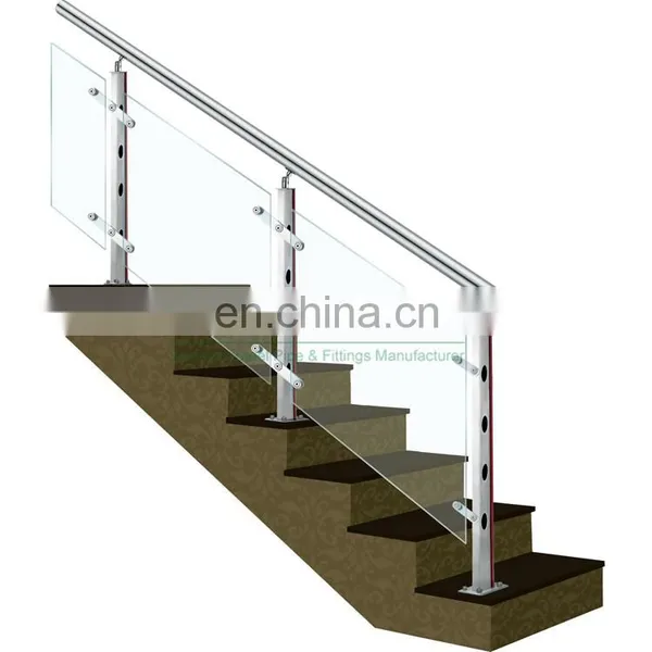 New Design Sus 304 Glass Balcony Balustrade Baluster Stair Railing Designs Factory China photo-2
