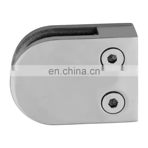 China Factory Balustrade Fittings Stainless Steel SS304 Glass Door Holding Clamp With D Shape on Stock photo-4