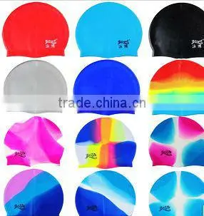 2016 Eco-friendly Multi-colour Waterproof Silicone Swim Cap,kids Hat photo-2