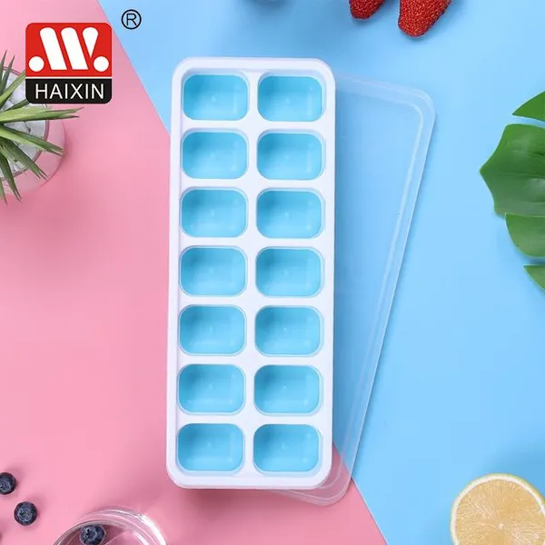 Набор для изготовления кубиков льда из силикона с силиконовой крышкой