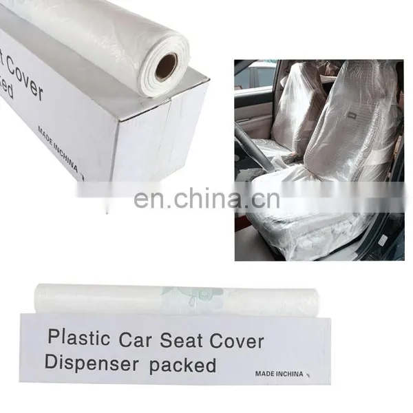 Wholesale Disposable Customized Clear Plastic Auto Car Seat Protector Steering Wheel Cover Foot Pad Gear Lever Handbrake Cover photo-5
