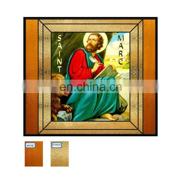 Chinese Stain Glass Supplier Custom Made Architectural Art Glass Church Doors And Windows Glass Panels Inlaid Stained Glss Sheet photo-2