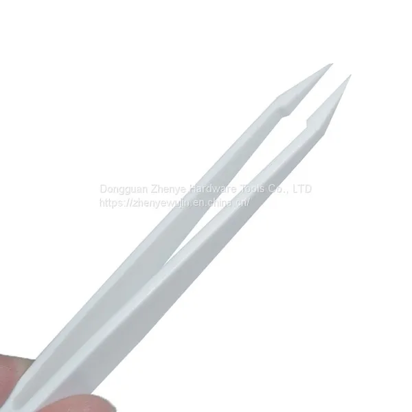 Anti Corrosion and Anti-static White Carbon Fiber Plastic Tweezers 93302 Tip photo-3