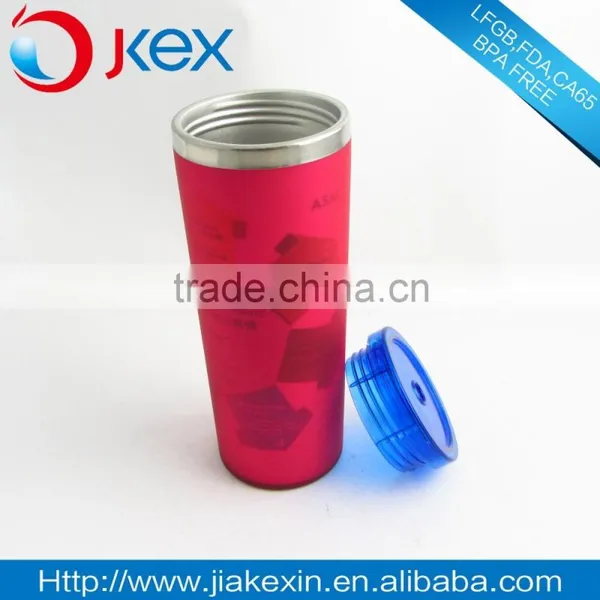 New Product 16oz Double Wall Stainless Steel Straw Tumbler, Noverty Style Straw Mug