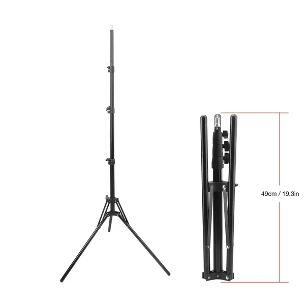 190cm Aluminum Folding Light Stand Tripod With 1/4 Screw Head For Studio, Phorographic Light, Softbox, Projector, Laser, Studio photo-2