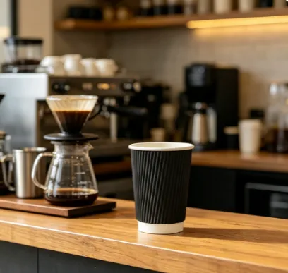 PureWave Food Safe Kraft Ripple Coffee Cups photo-5