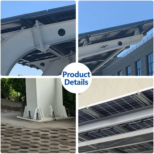 Electric Car Charging Station System Solar Powered Solar Panel Carport photo-4