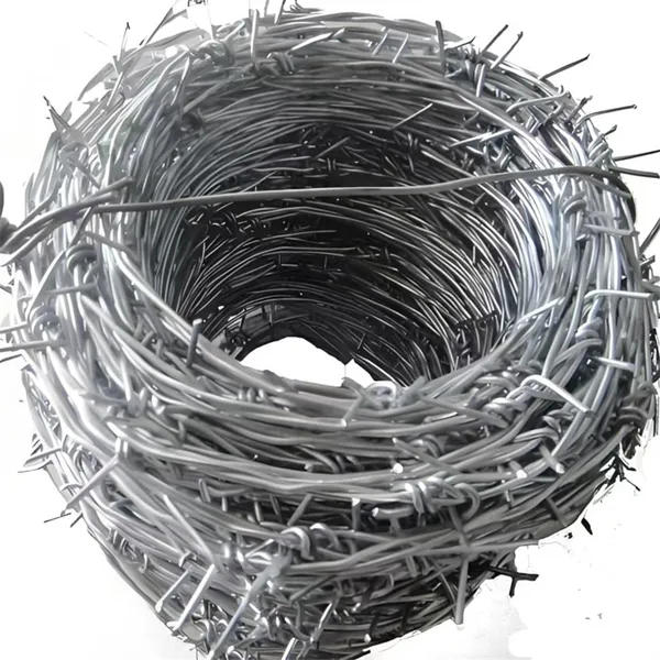 Galvanized/PVC Coated 1.6-3.2 mm Silver Residential Anti-climb Barbed Wire, 4-point Barbs, 5-inch Spacing, Suitable for Sheep and Deer.