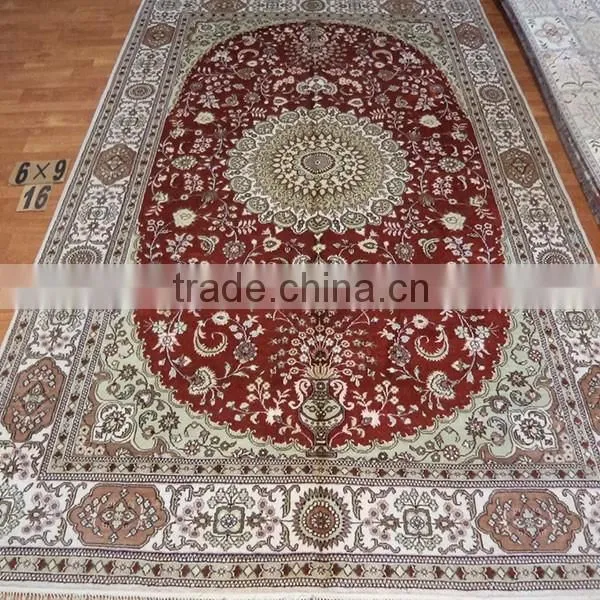 6X9ft Hand Knotted, Double Knots, Silk Persian Carpets and Cheap Cotton Rugs photo-5