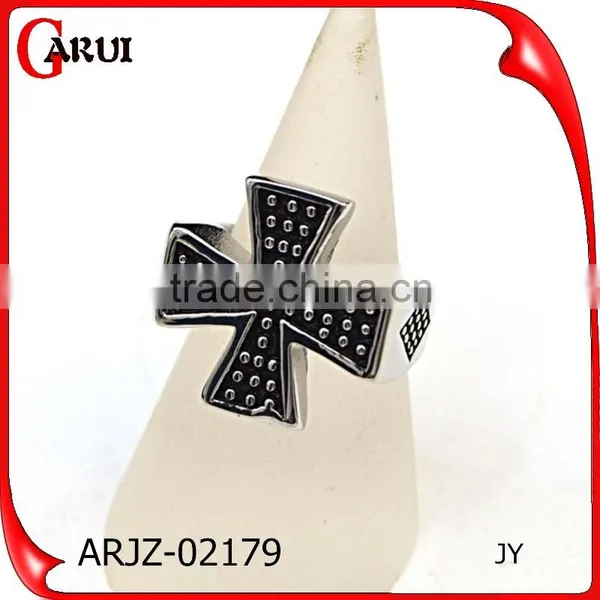 Classic Design Custom Made Stainless Steel Ring Men's Cross Rings photo-2