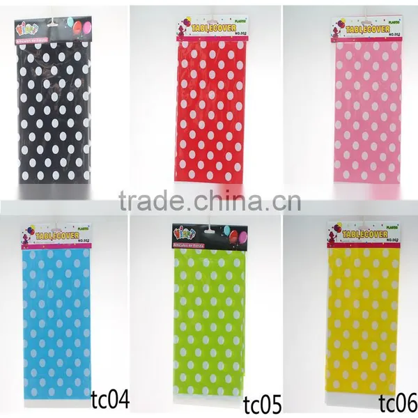 2015 New Arrival!! Elegant Pink Polka Dot Eco-friendly Plastic Table Cloth for Home Usage photo-6