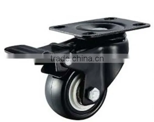 1.5 Inch PU Material Heavy Duty Galvanized Caster photo-2