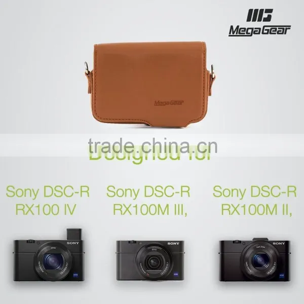 Top Grade New Custom Protective Leather Brown Camera Case photo-6