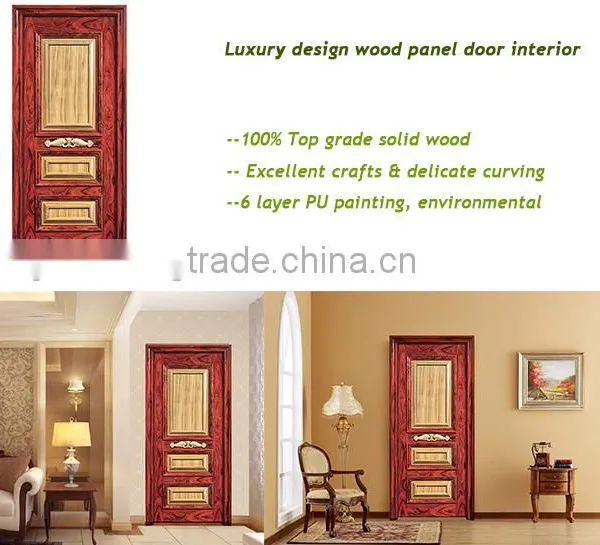 Single Door Sandwich Panel Interior 3 Panel Solid Wooden Door photo-2