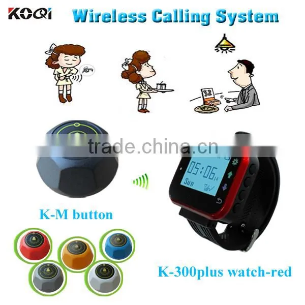 Restaurant Wireless Waiter Call Wrist Watch Pager Functional Waiter Paging System Vibrating Wrist Watch