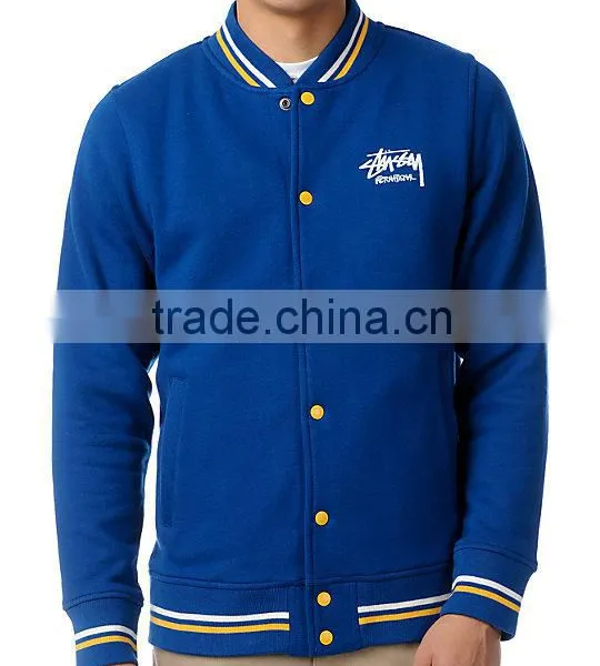 Cotton Fleece Bomber Jacket,Custom Letterman Varsity Jacket,fashion Wear Cotton Fleece Varsity Jacket photo-3