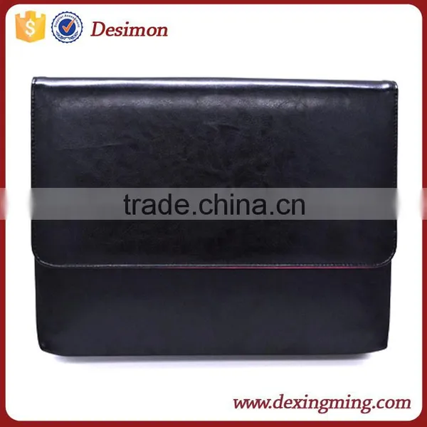 Custom pu Leather Bottom Bag Magnetic Button Leather Laptop Sleeve photo-6