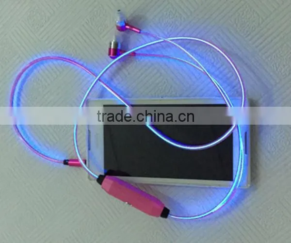 Manufacturer Cool el Earphone Fashion Led Earphone Strongly Bright el Wire Earphone photo-2