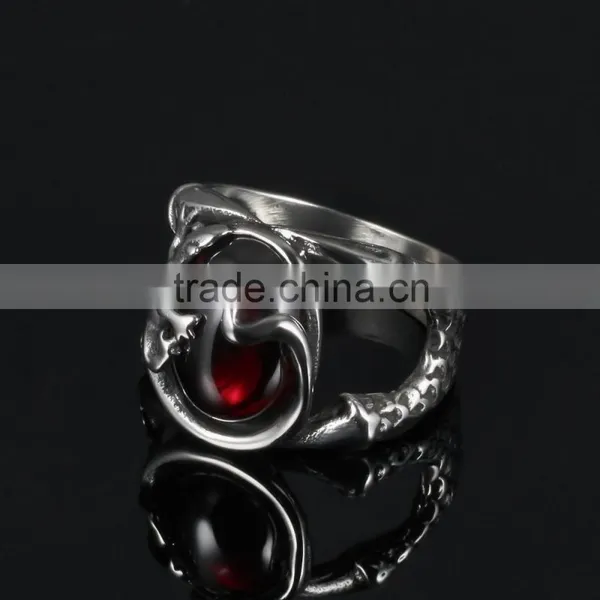 Latest Fashion Antique Stainless Steel Anchor Design Gey Men Ring photo-2