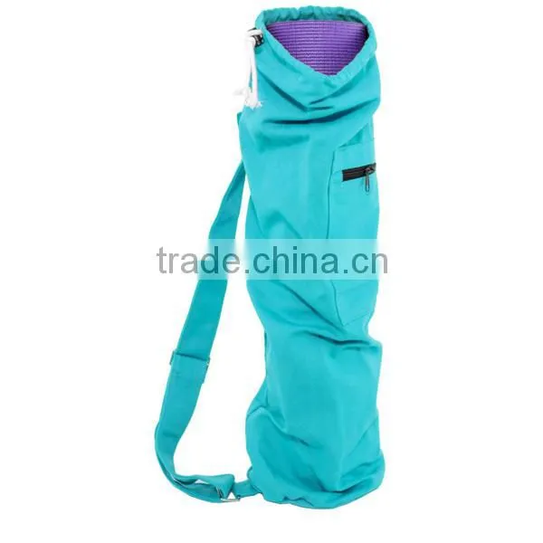 Fitness Drawstring Canvas Duffel Waterproof India Yoga Mat Bag photo-4