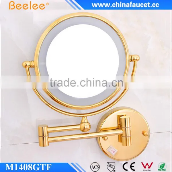 Beelee Golden 8'' Two Way Mirror Magnifying Adjustable Wall Mirror photo-2