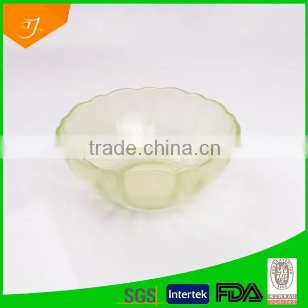 Machine Pressed Pearl Design Crystal Salad Glass Bowl