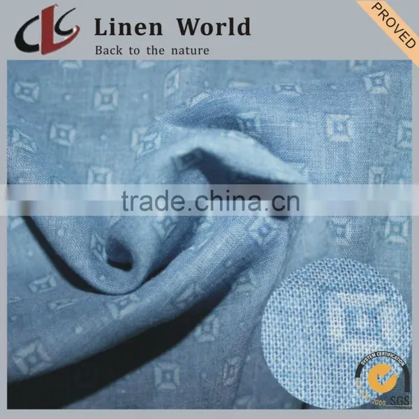 Printed Interwoven Linen Cotton Fabric/Linen Fabric/Linen Rayon Fabric For Shirt