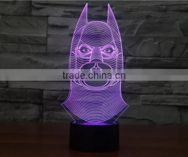 2016 New Cool 3D NIGHT LAMP Batman Shapes Decorative Bedroom Lights Micro USB LED Table Lamp Night Light For Child photo-6