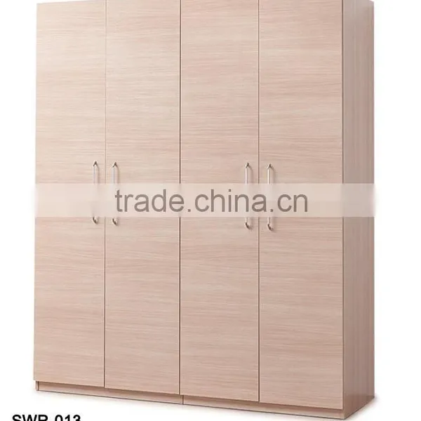 3 Door Melamine MDF Bedroom Wall Wardrobe Design Cheap Price photo-4