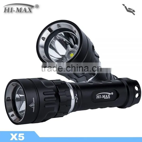 HI-MAX X5 Bright Underwater Waterproof Led Diving Backup Light photo-2