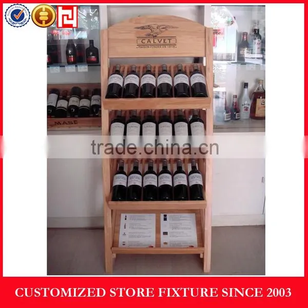 Durable Wood Wine Display Stand