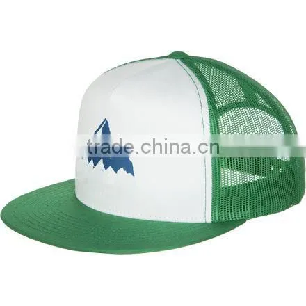 2015 Hot Sale Custom Flat Brim Snapback Trucker Hat, Mesh Trucker Hat With Custom Brand Printed Logo