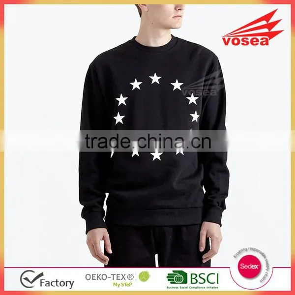 Plain crew neck sweatshirts mens without hood