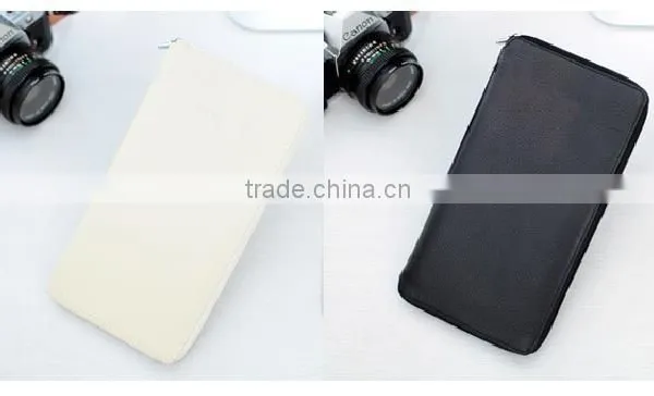 Genuine Leather ID Wallet Clutch Checkbook Wallet Credit Cards Holder photo-3